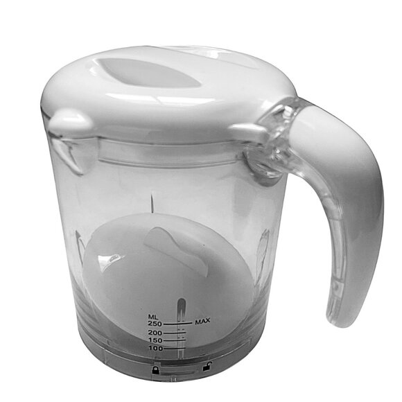 Mini Electric Food Chopper 250ml Replacement Jar White Lid Clear Plastic Bowl - Picture 3 of 7